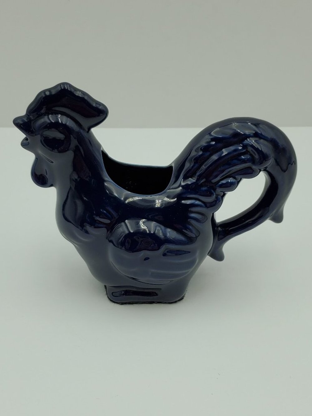 Home Essentials Colbalt Blue Rooster Creamer Navy Blue Chicken Creamer